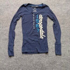 Y2K Aeropostale women's fitted Henley longsleeve size small